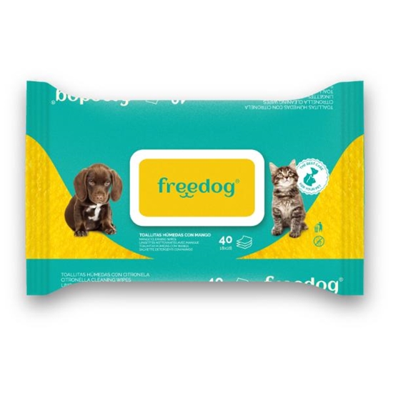 Picture of Freedog Citronella Cleansing Wipes for Dogs & Cats – 40-Pack